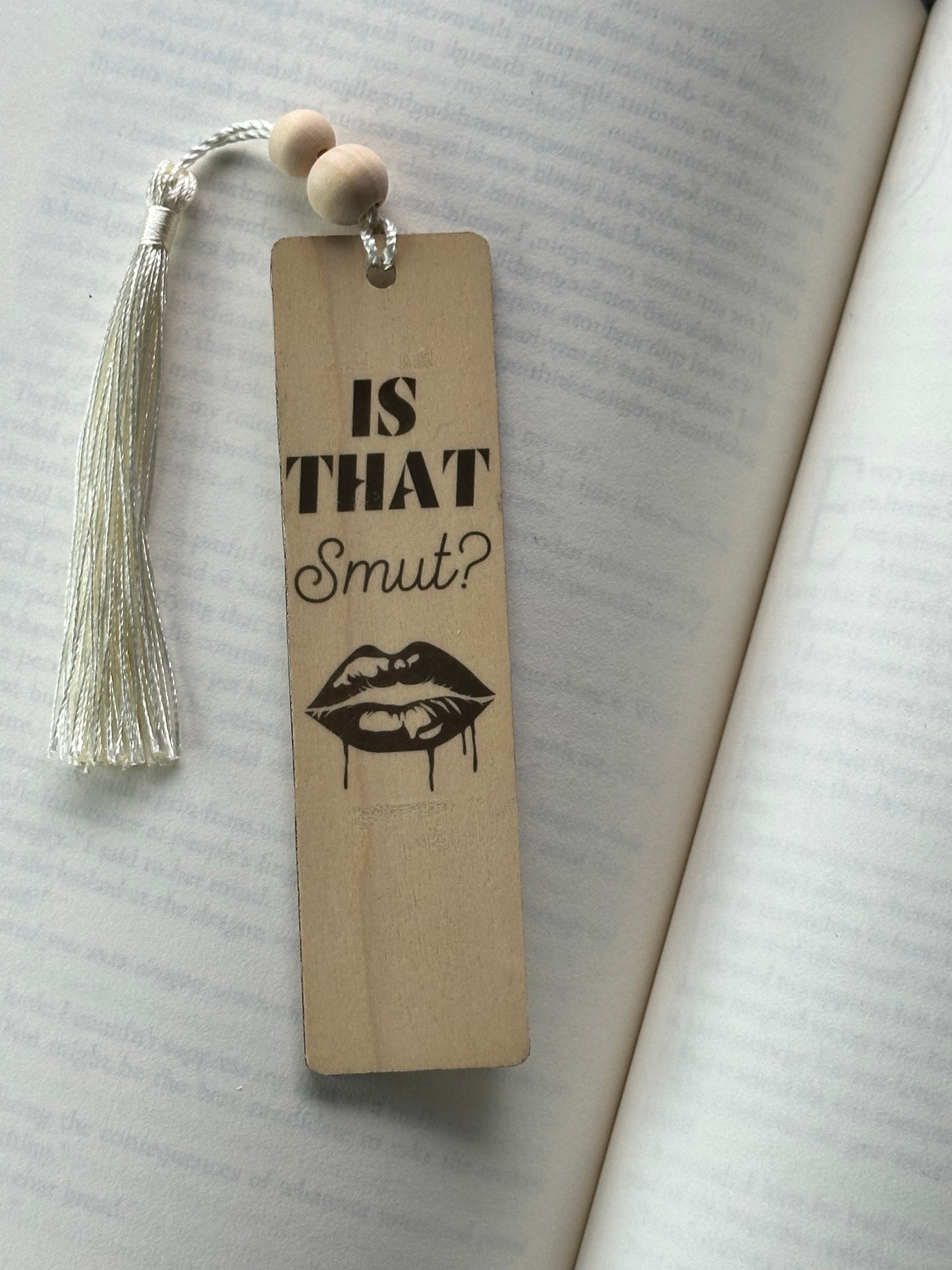 Is That Smut? - Wood Bookmark -(Linen)