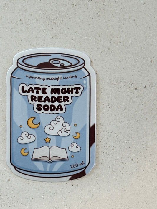 Late Night Reader Soda - Sticker