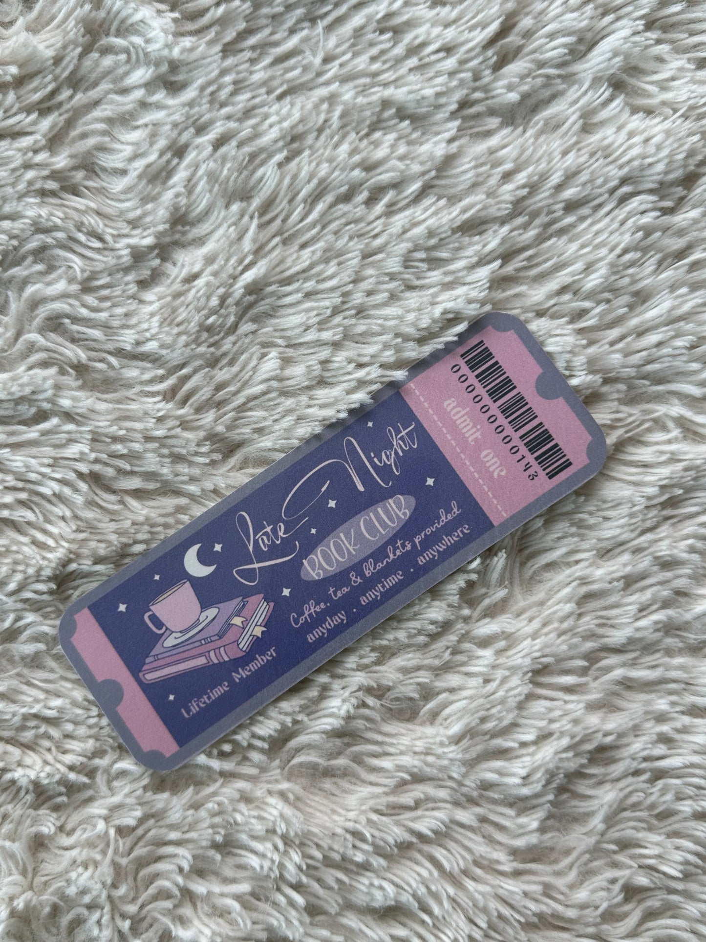 Late Night Book Club - Bookmark (Pink)
