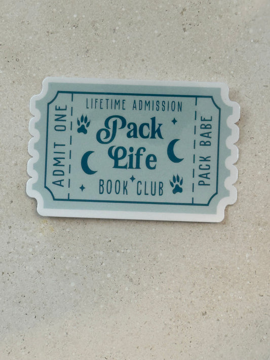 Pack Life Book Club Trope Ticket - Sticker