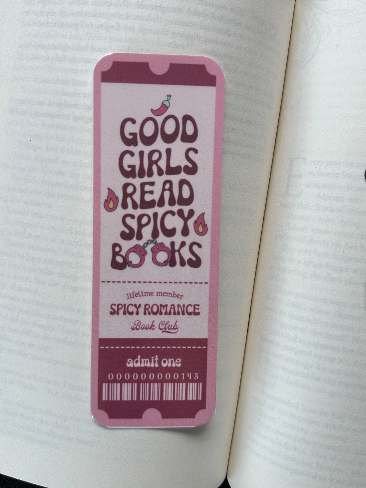 Spicy Romance Book Club - Bookmark (Pink)