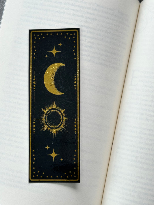 Sun, Moon, Stars - Foil Bookmark - (Gold)