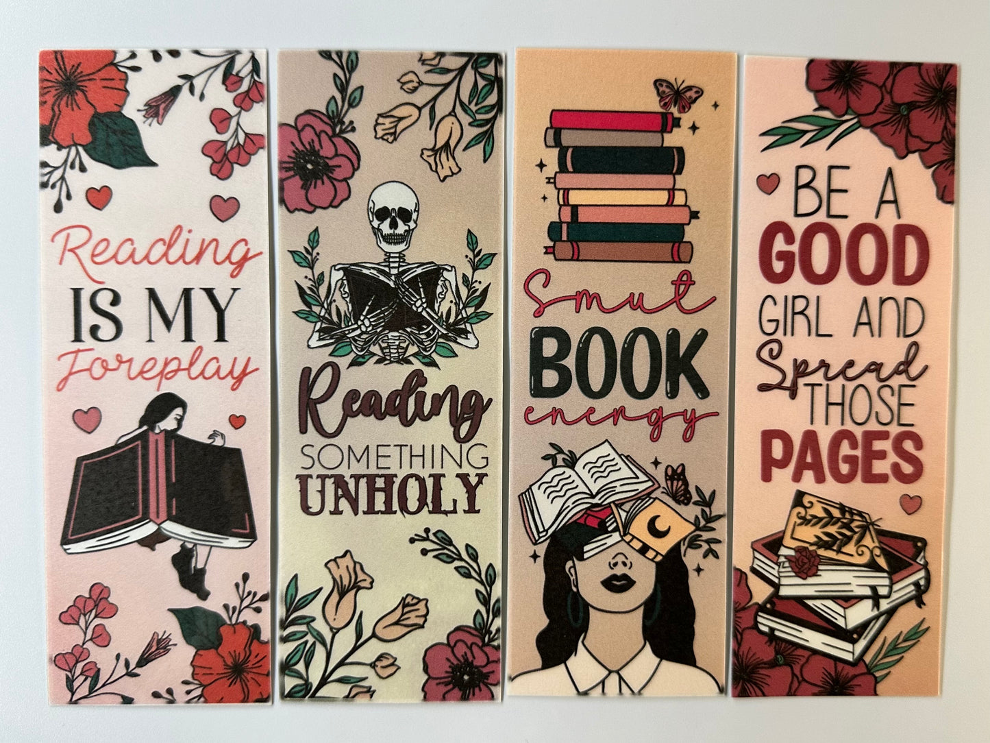 Floral Smut Energy Bookmark Bundle - 4 Pack