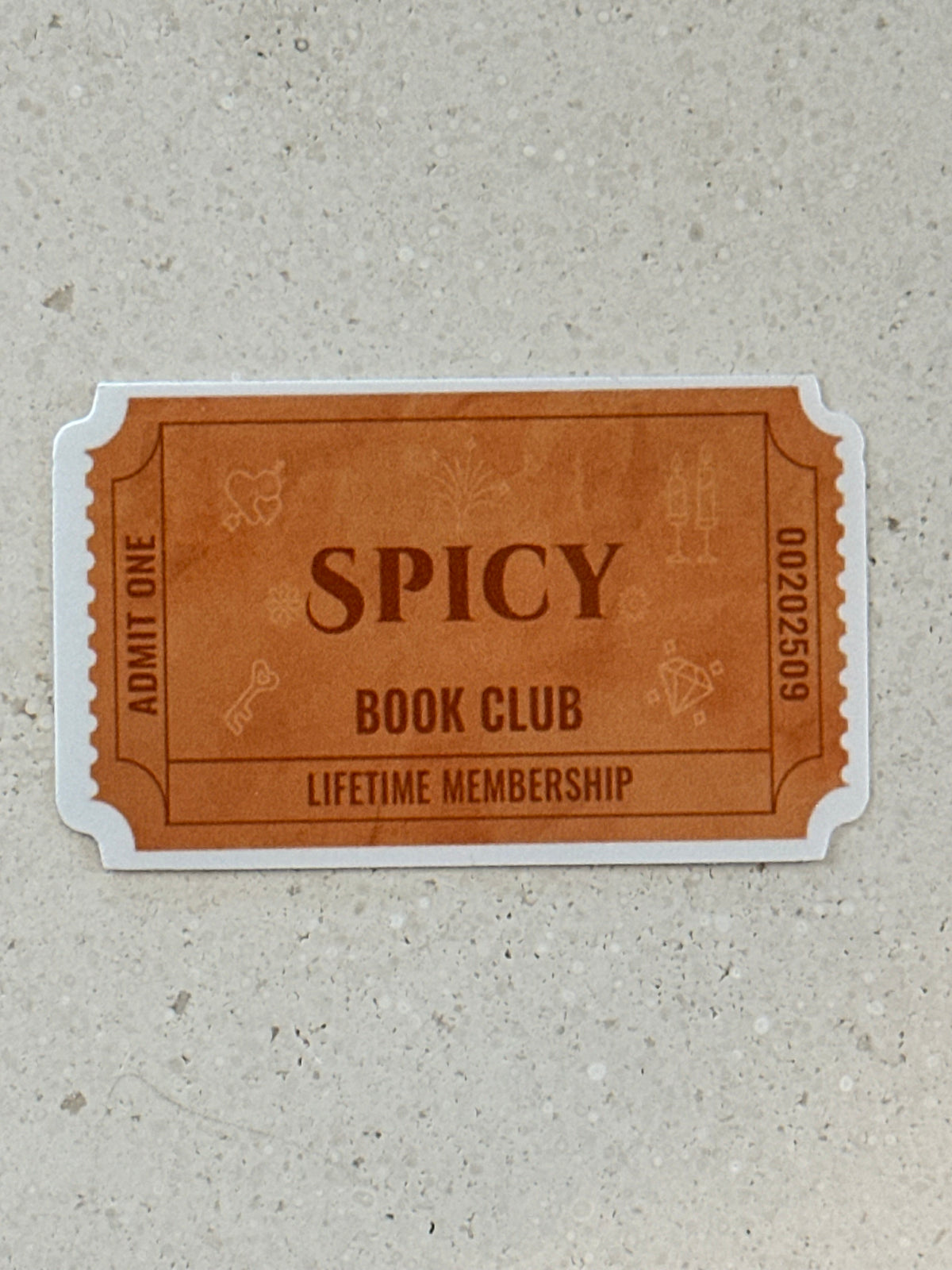 Spicy Book Club Ticket - Sticker