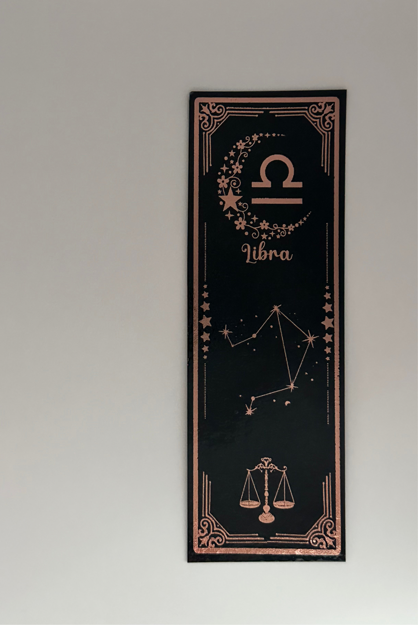 Libra - Foil Bookmark - (Rose Gold)