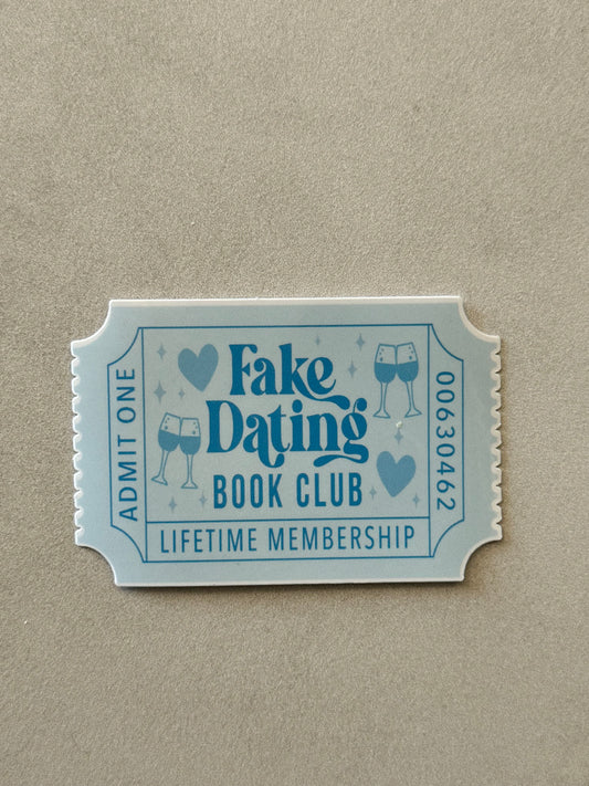 Fake Dating Book Club Ticket - Sticker
