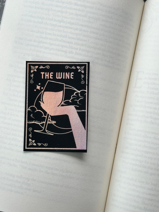 The Wine Tarot Card - Foil Bookmark - (Silver Holographic)