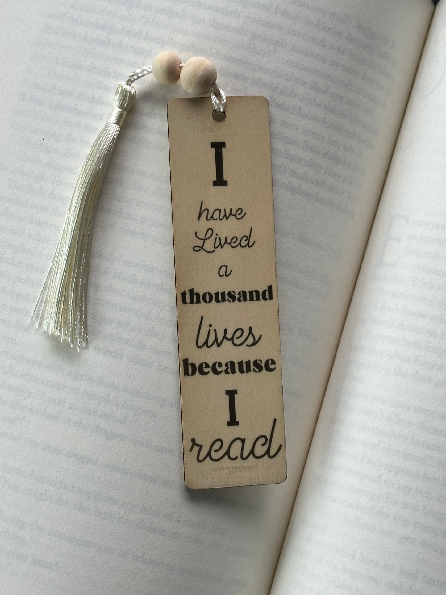 I Have Lived A Thousand Lives - Wood Bookmark - (Linen)