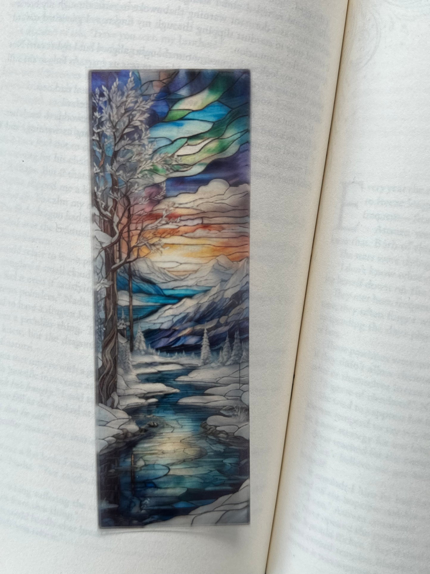 Stained Glass Style Landscape - Bookmark (98)