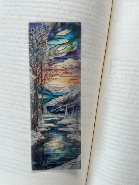 Stained Glass Style Landscape - Bookmark (98)