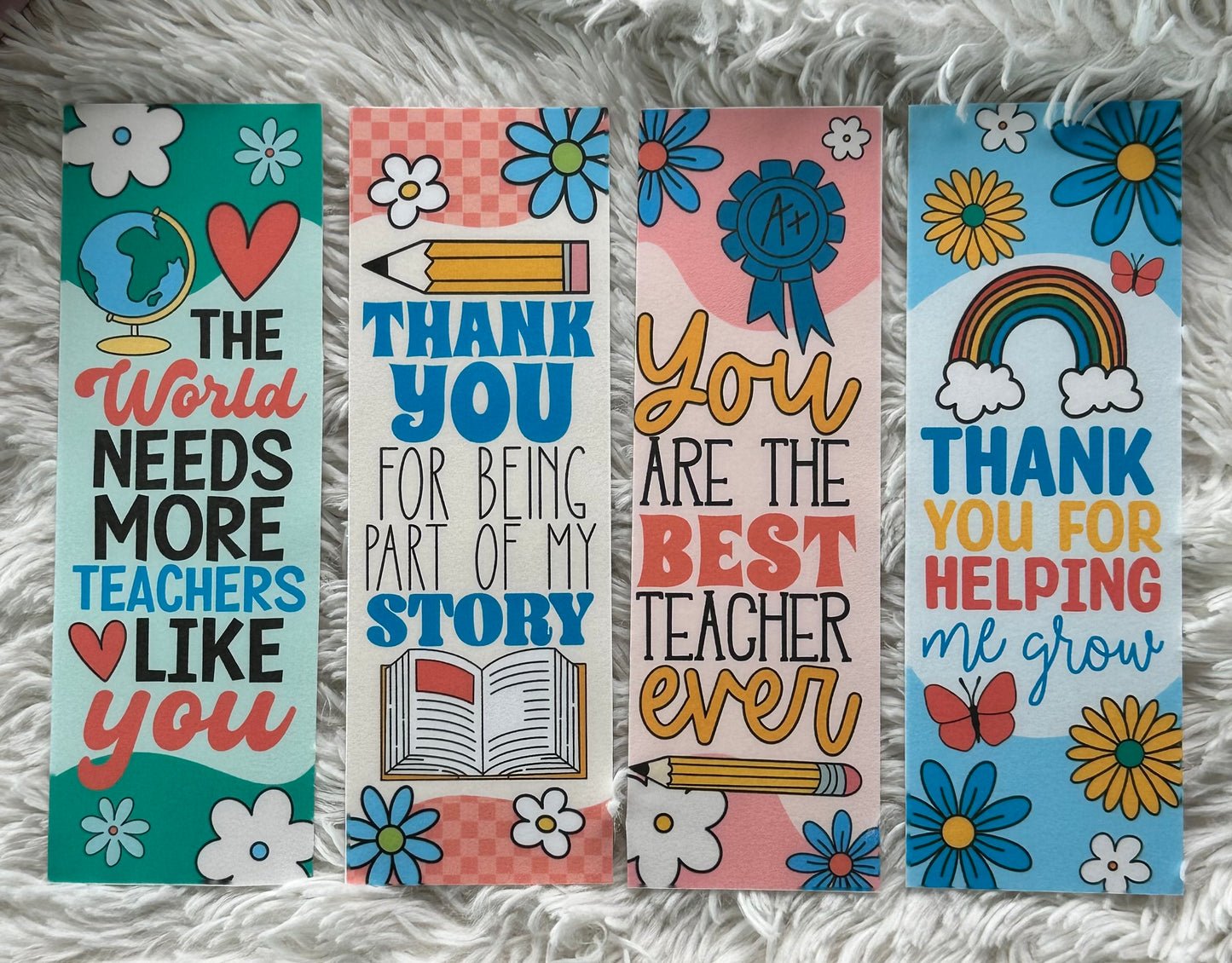 Best Teacher Bookmark Bundle - 4 Pack