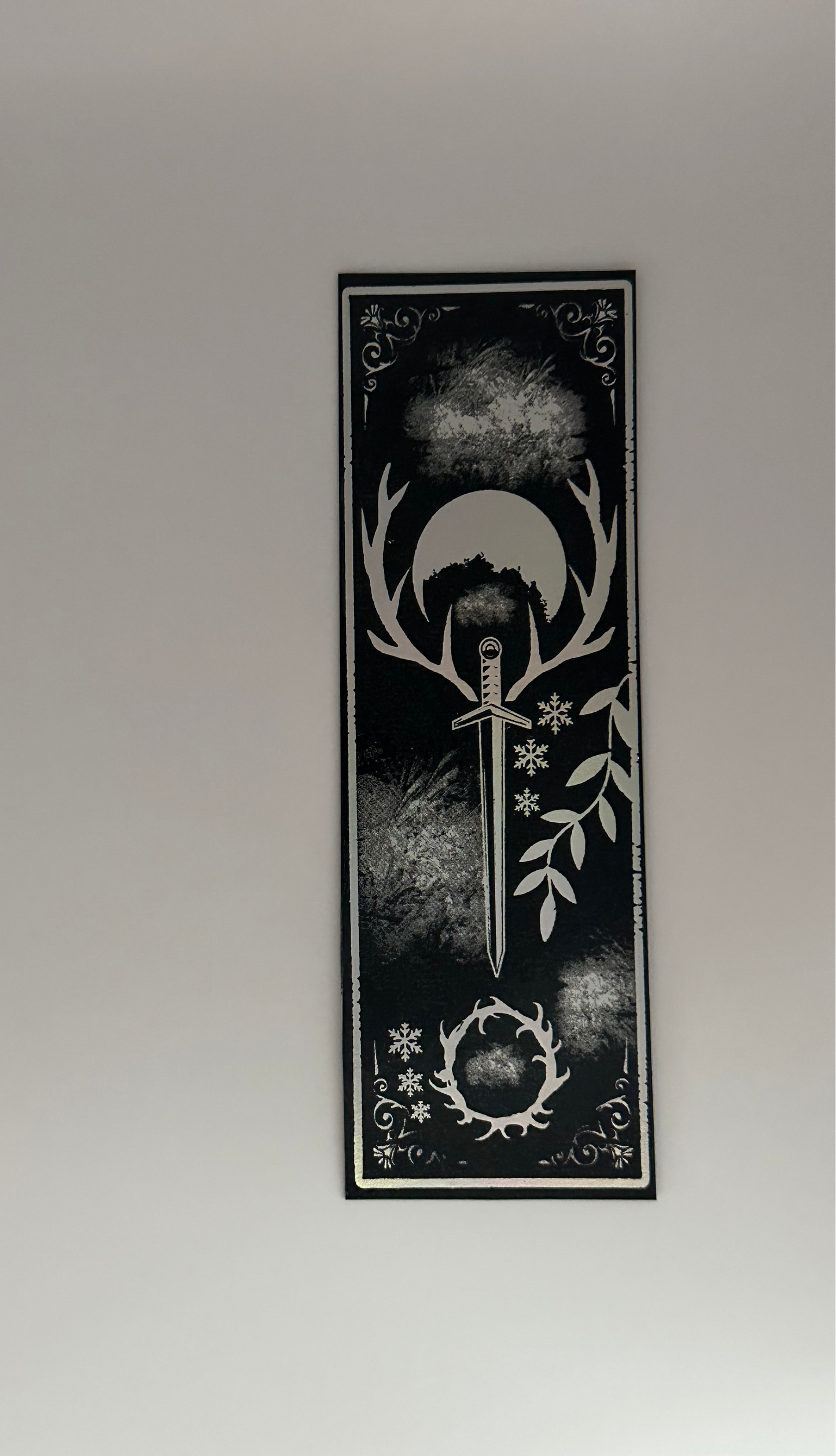 Sword, Antlers, Frost - Foil Bookmark - (Silver Holographic)