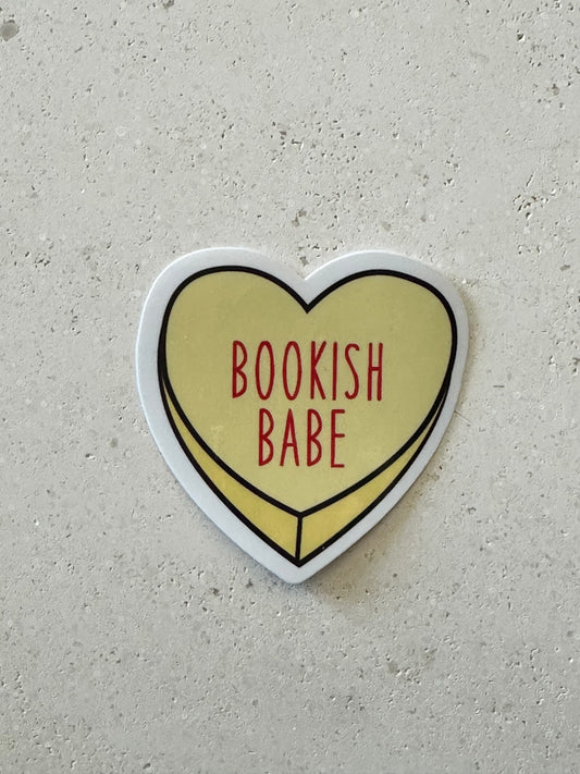 Bookish Babe Heart - Sticker