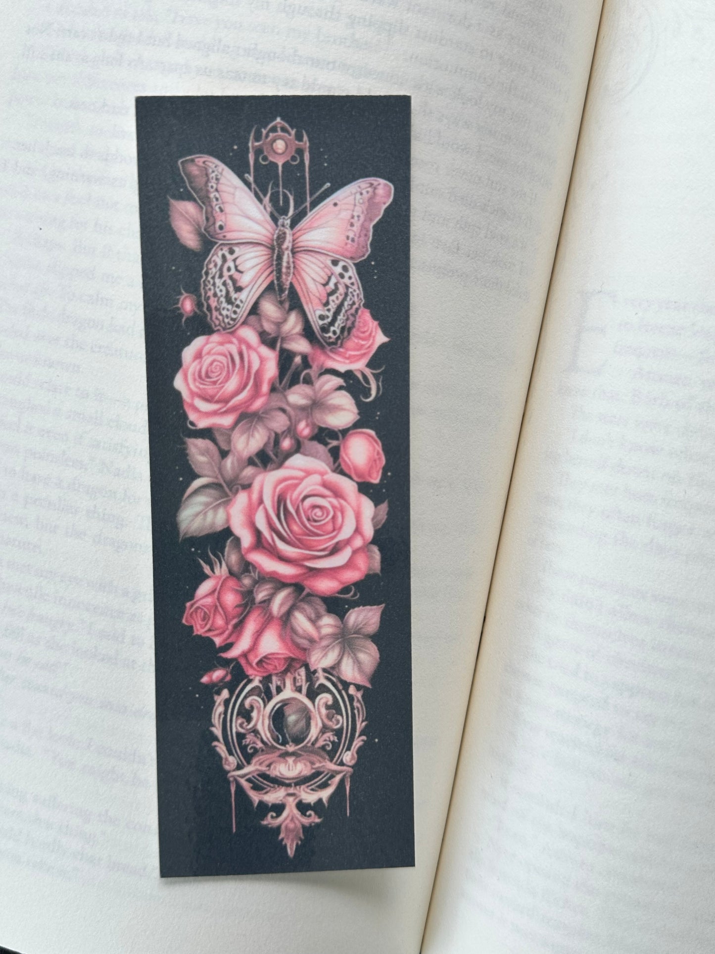 Pink & Bronze Butterfly - Bookmark (20)