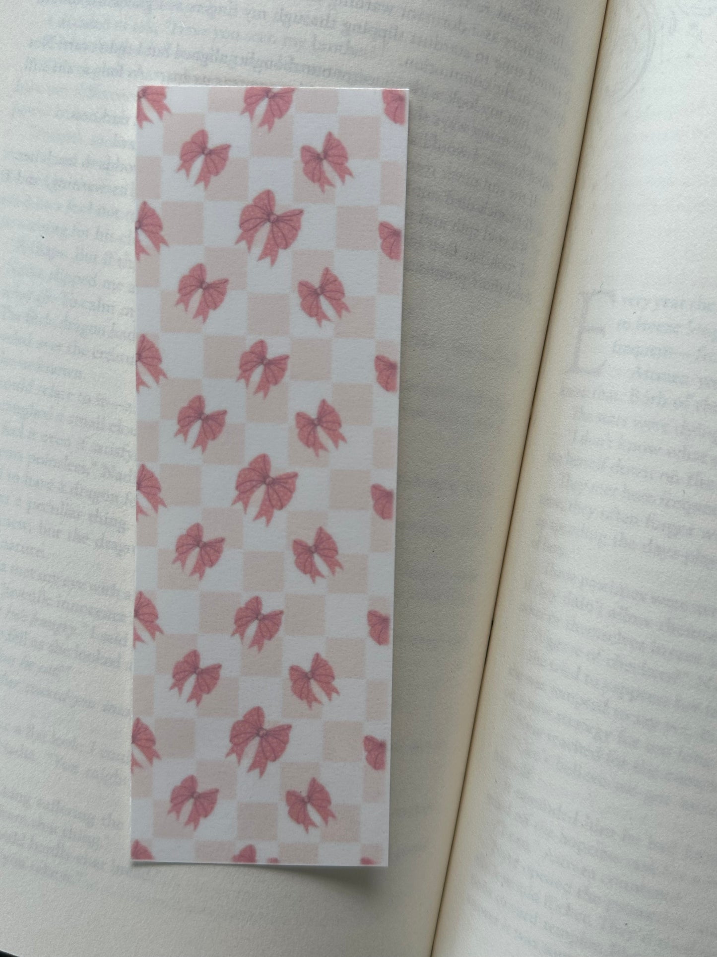 Bows & Pink Plaid - Bookmark
