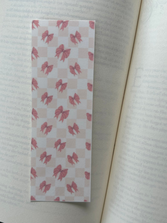 Bows & Pink Plaid - Bookmark