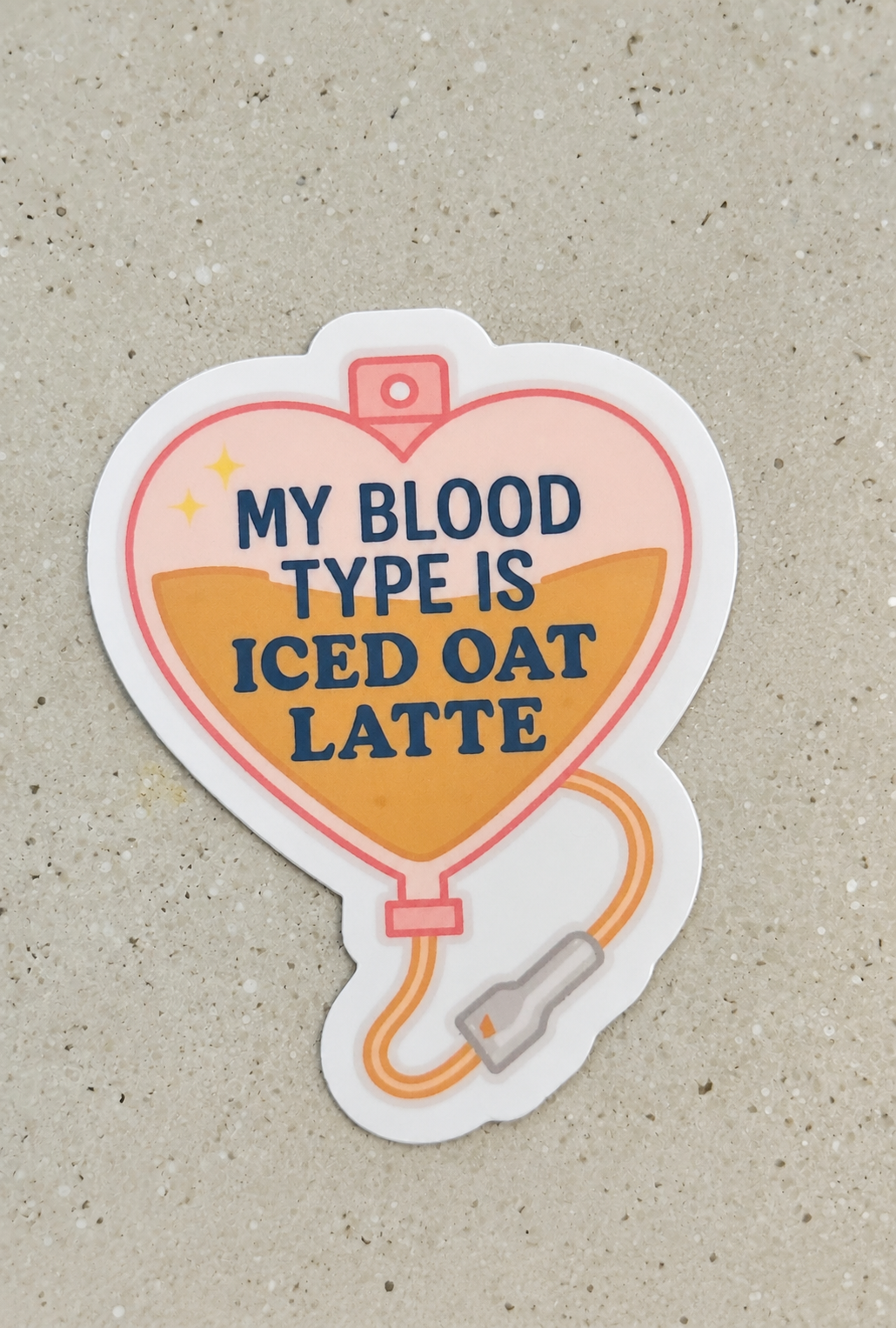 My Blood Type Is Iced Oat Latte - Sticker