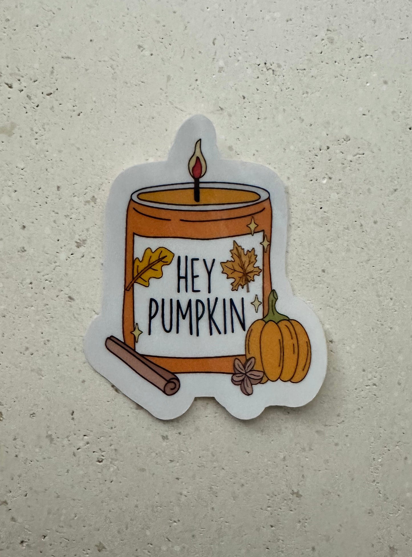 Hey Pumpkin Candle - Sticker