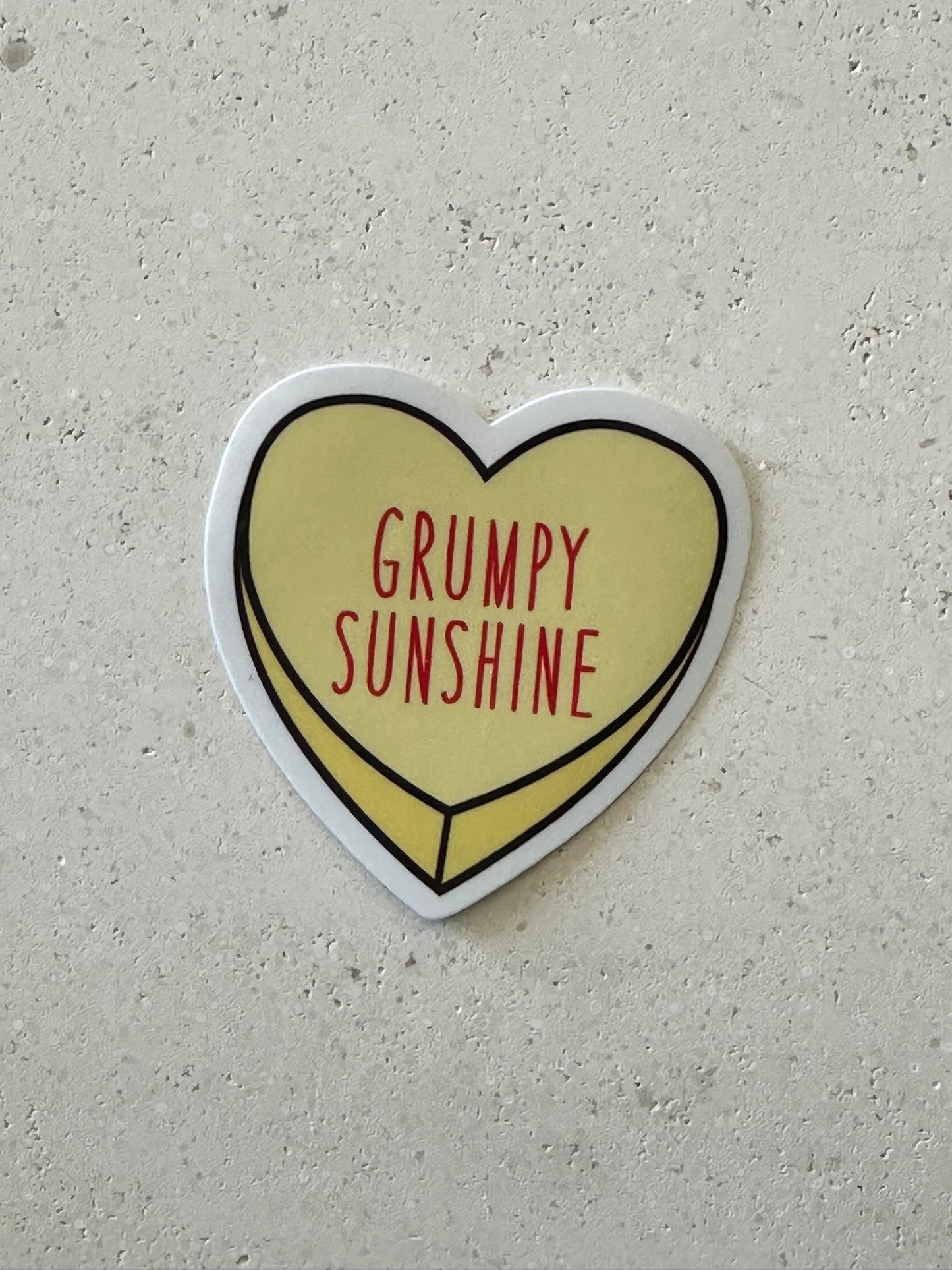 Grumpy Sunshine Heart - Sticker