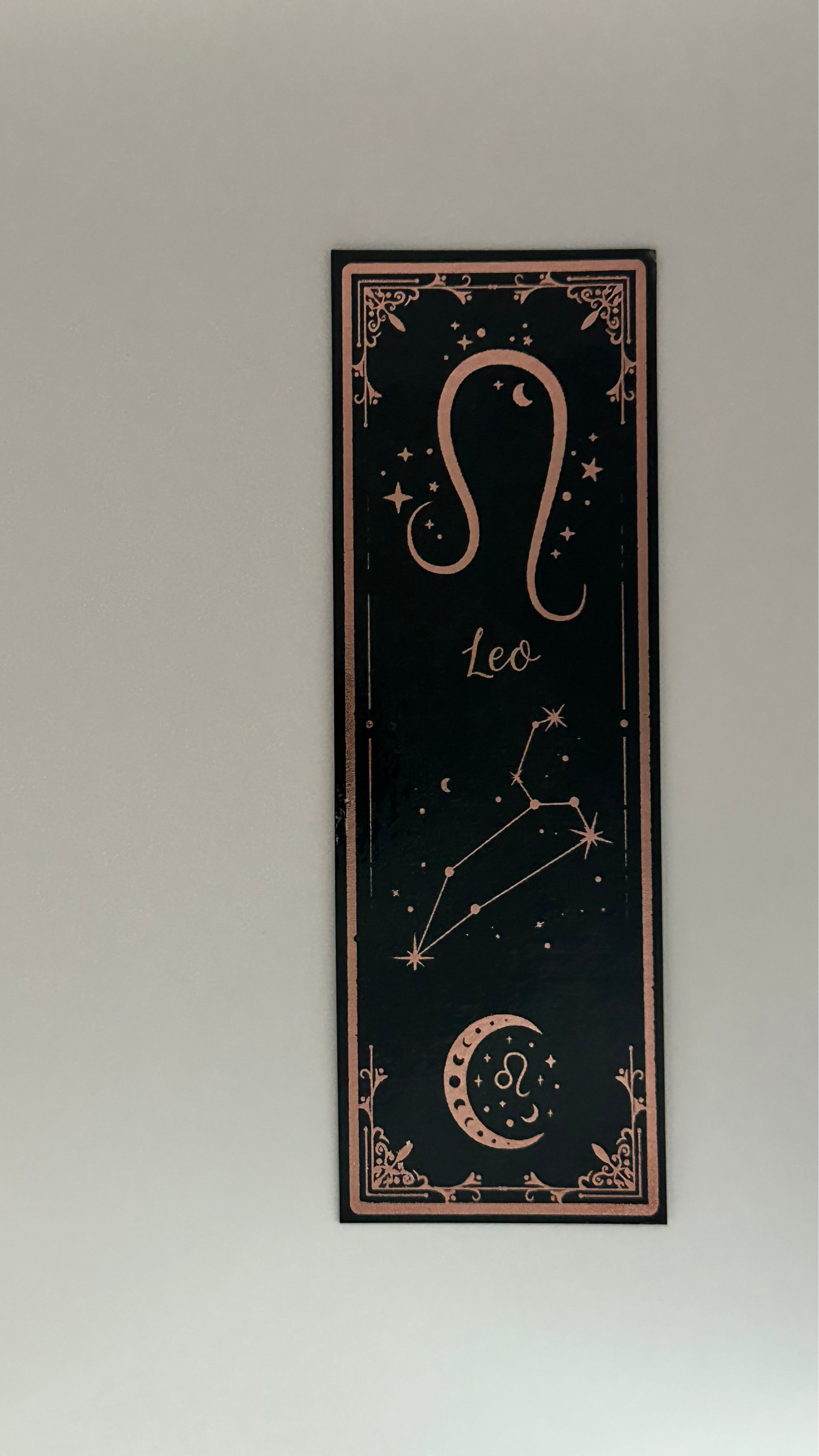 Leo - Foil Bookmark - (Rose Gold)
