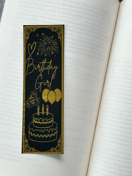 Birthday Girl - Foil Bookmark - (Gold)