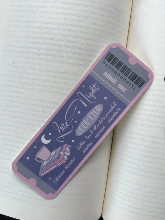 Late Night Book Club - Bookmark (Purple)
