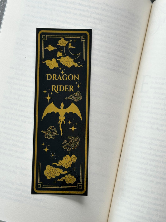 Dragon & Clouds - Foil Bookmark - (Gold)