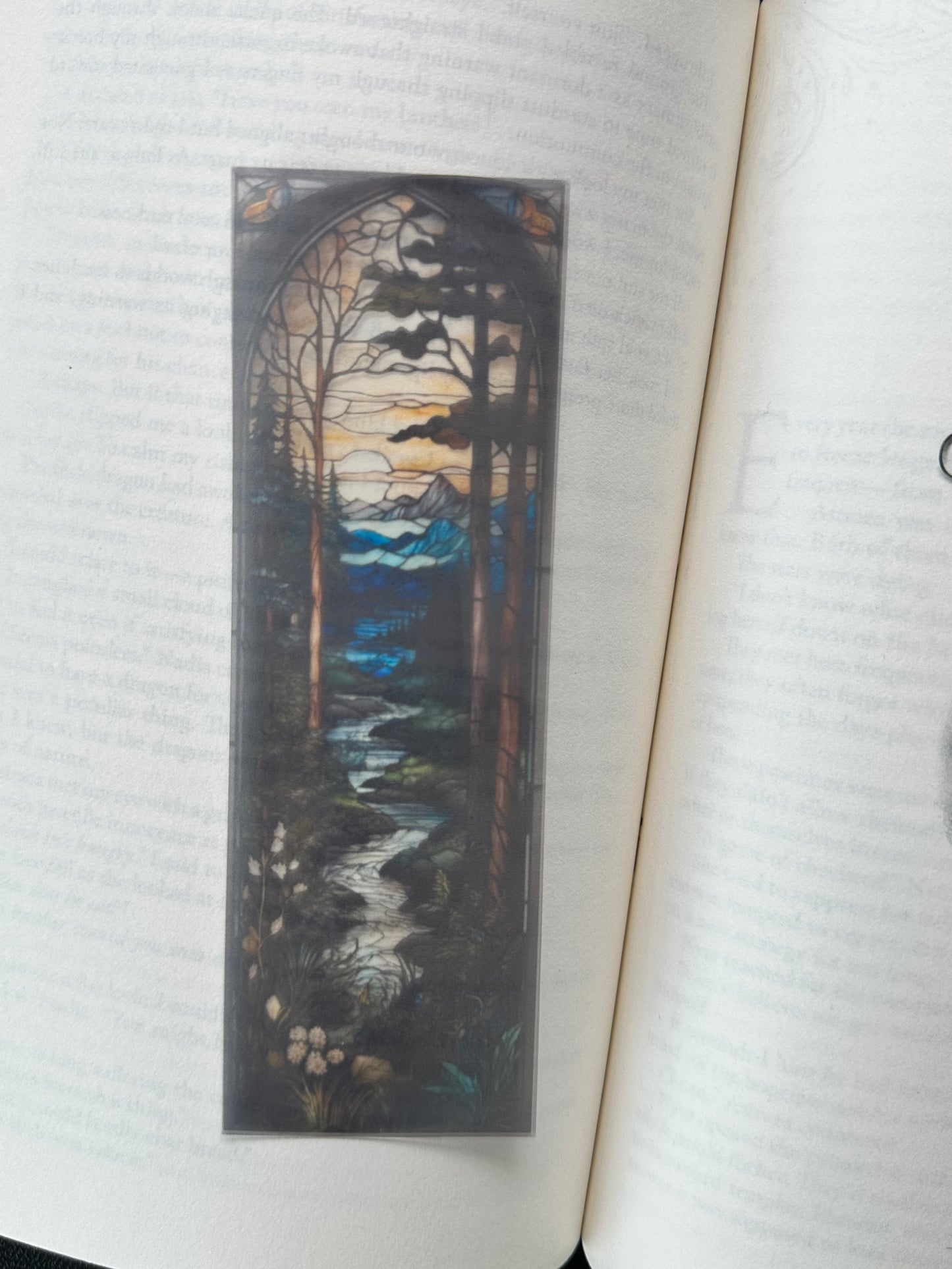 Stained Glass Style Landscape - Bookmark (7)