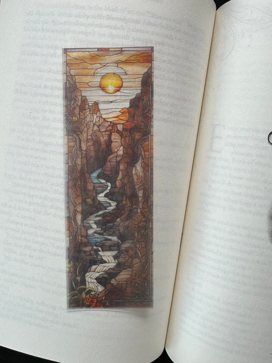 Stained Glass Style Landscape - Bookmark (25)