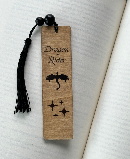 Dragon Rider - Wood Bookmark - (Early American)