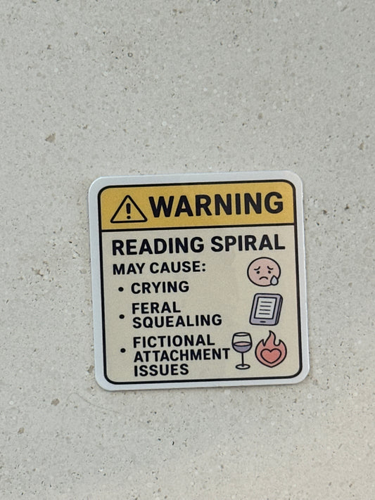Warning Reading Spiral - Sticker