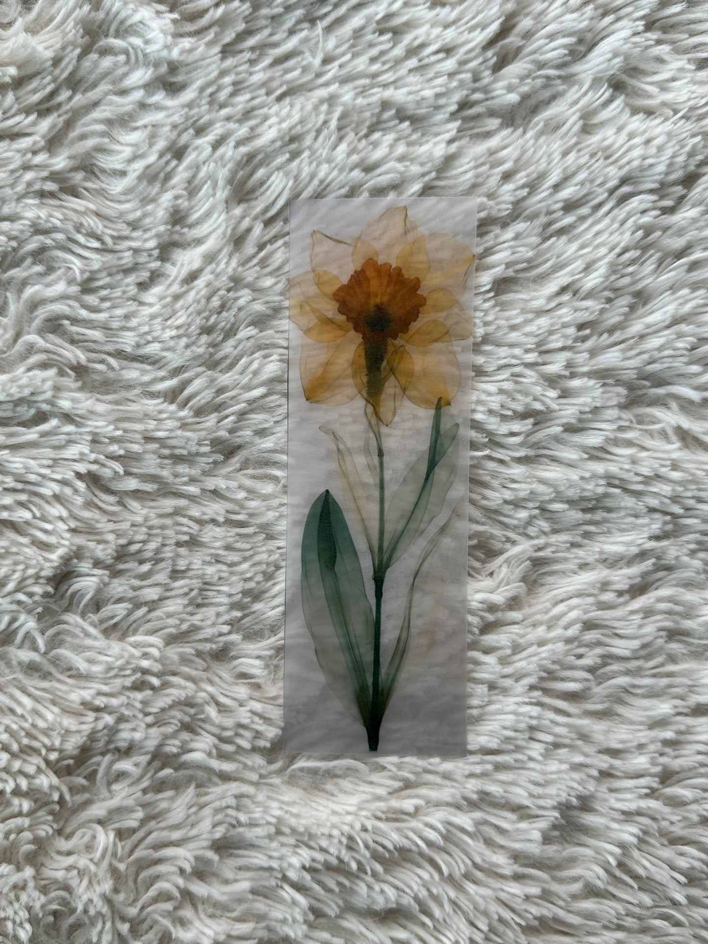 Water Colour Flowers - Vellum Paper Bookmark (2)
