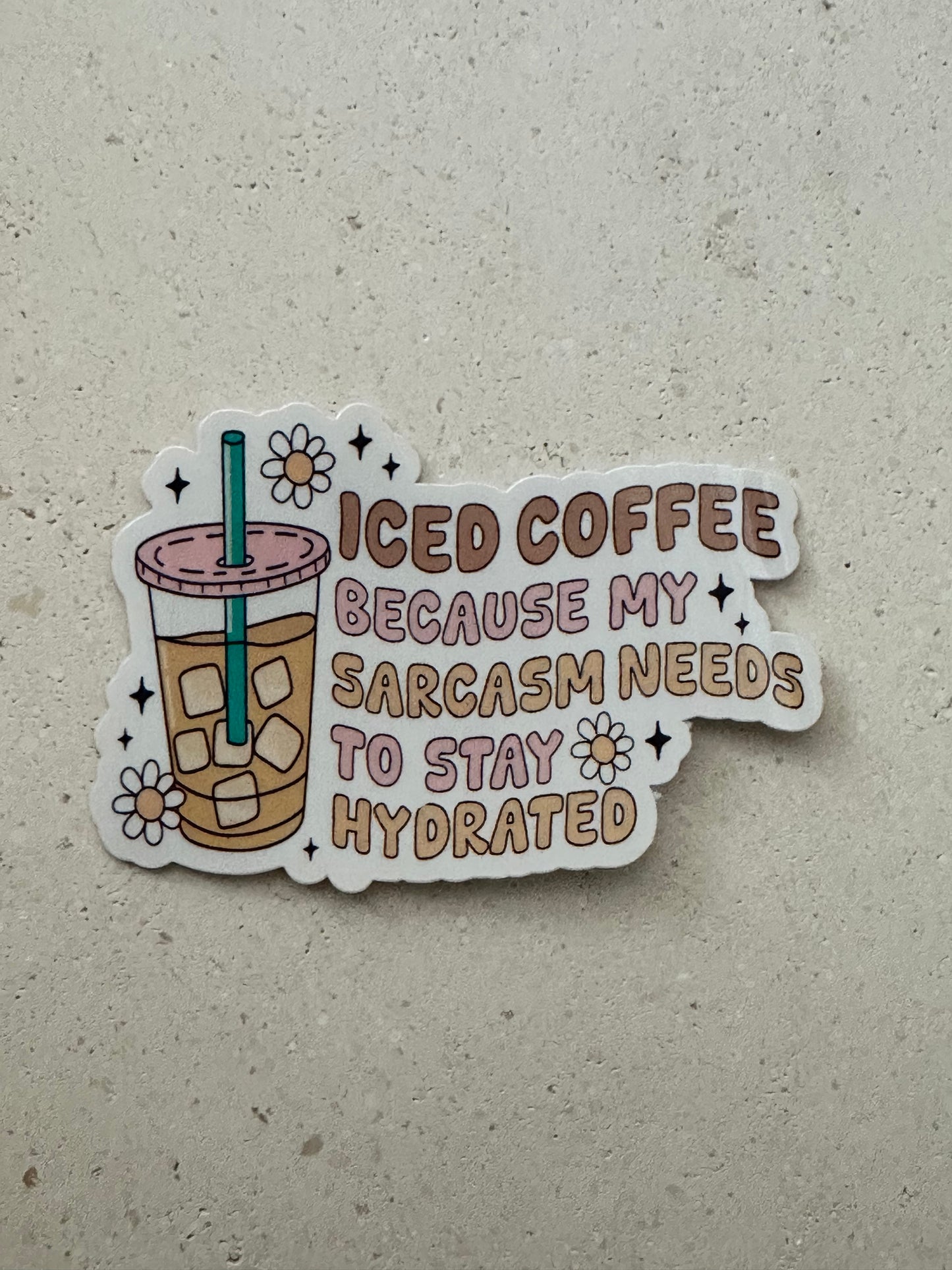 Stay Hydrated Iced Coffee - Sticker