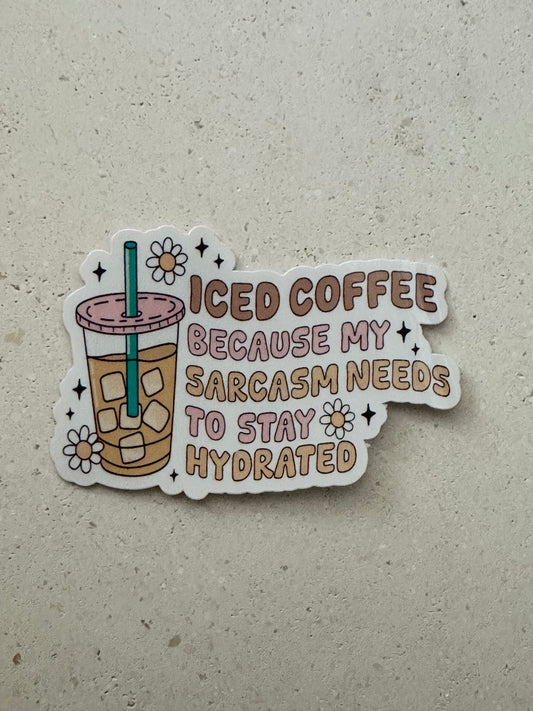 Stay Hydrated Iced Coffee - Sticker