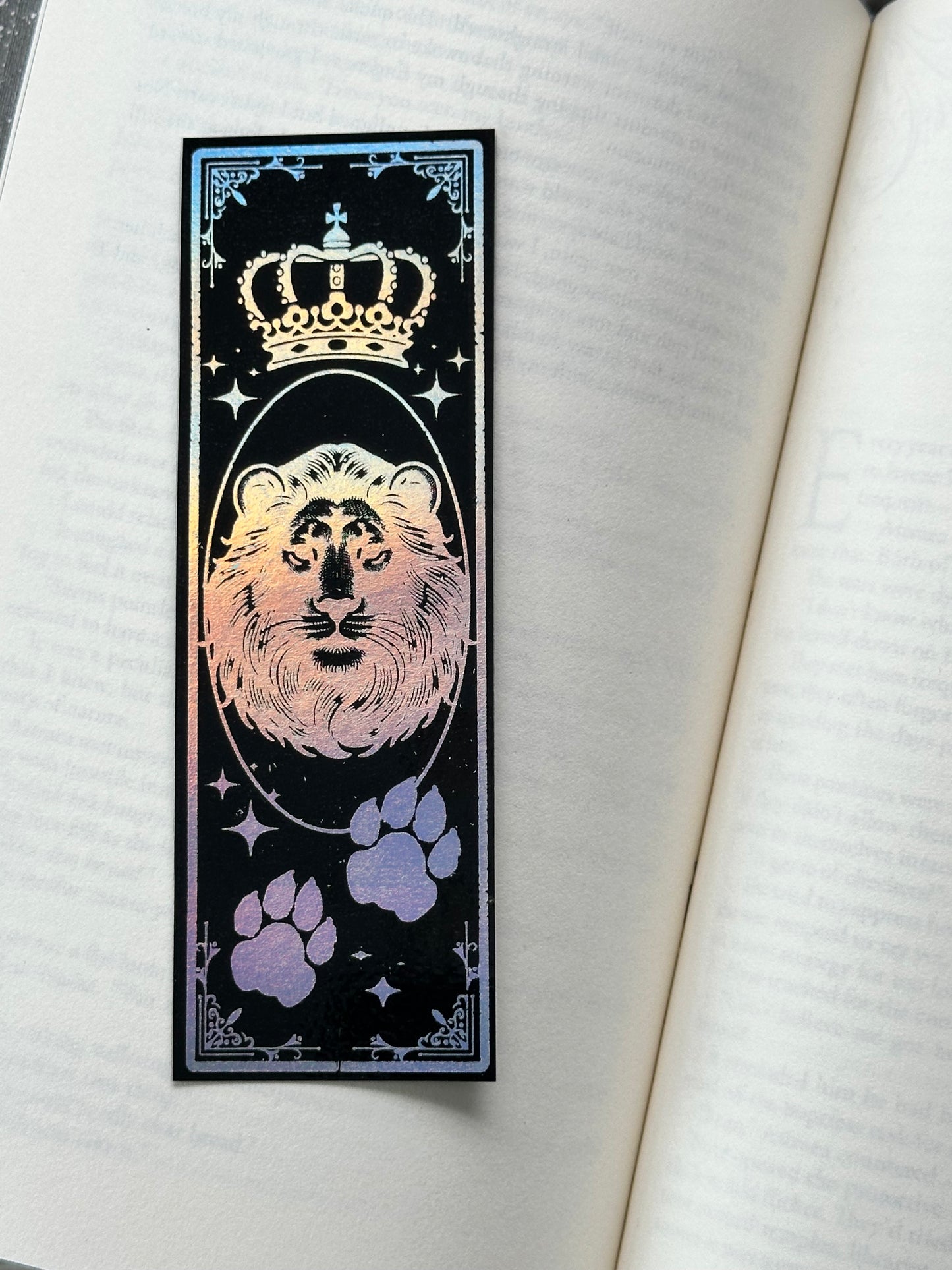 Lion - Foil Bookmark - (Silver Holographic)