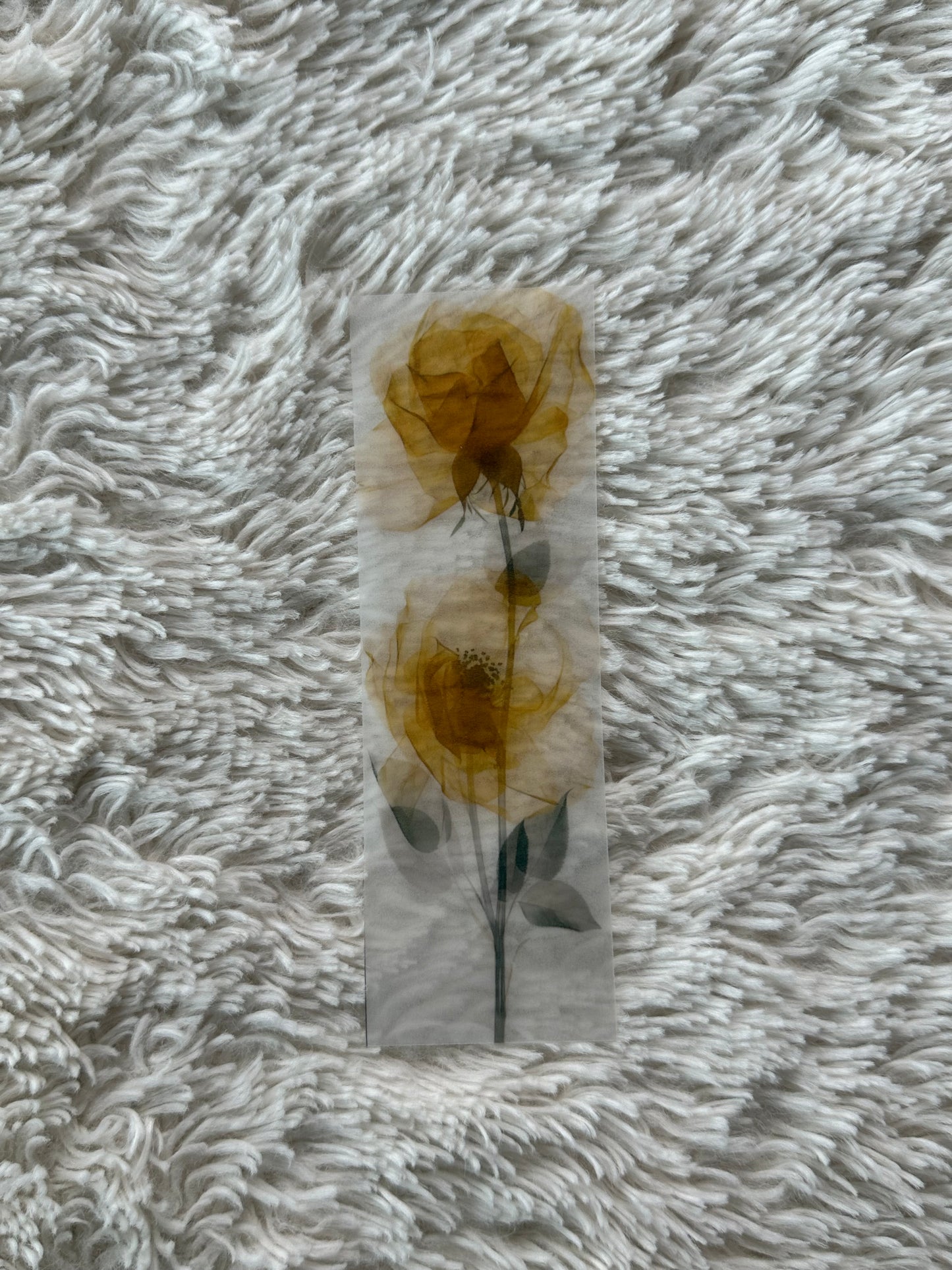 Water Colour Flowers - Vellum Paper Bookmark (1)