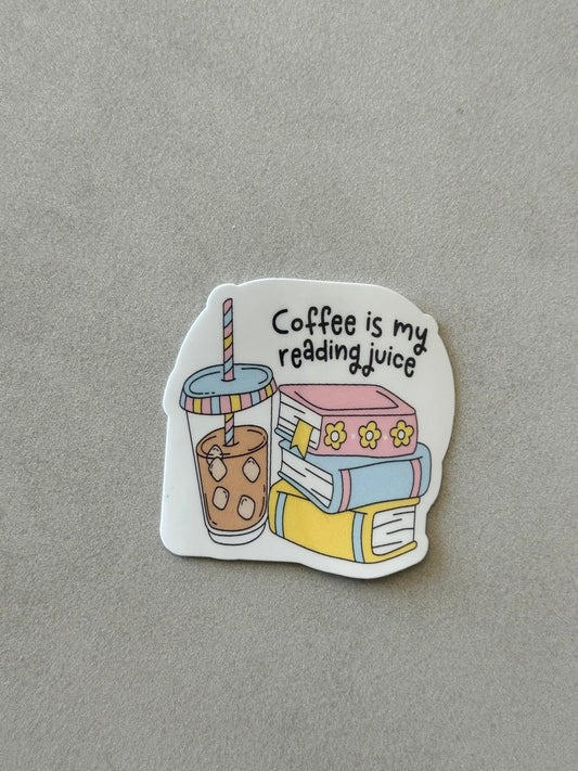 Coffee Is My Reading Juice - Sticker