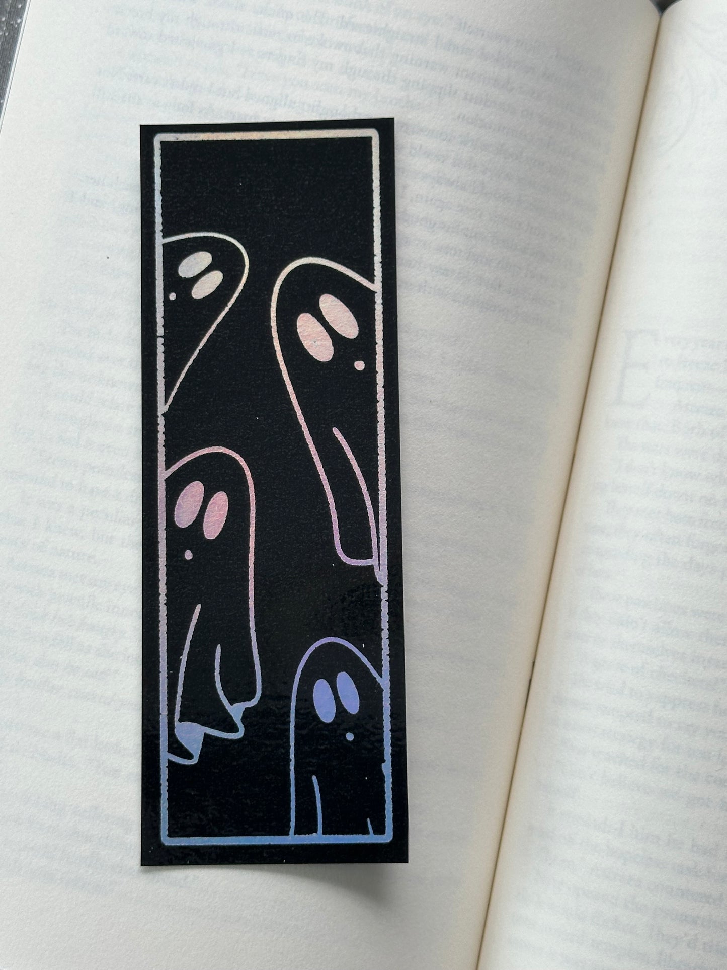 Cute Ghosts - Foil Bookmark - (Silver Holographic)