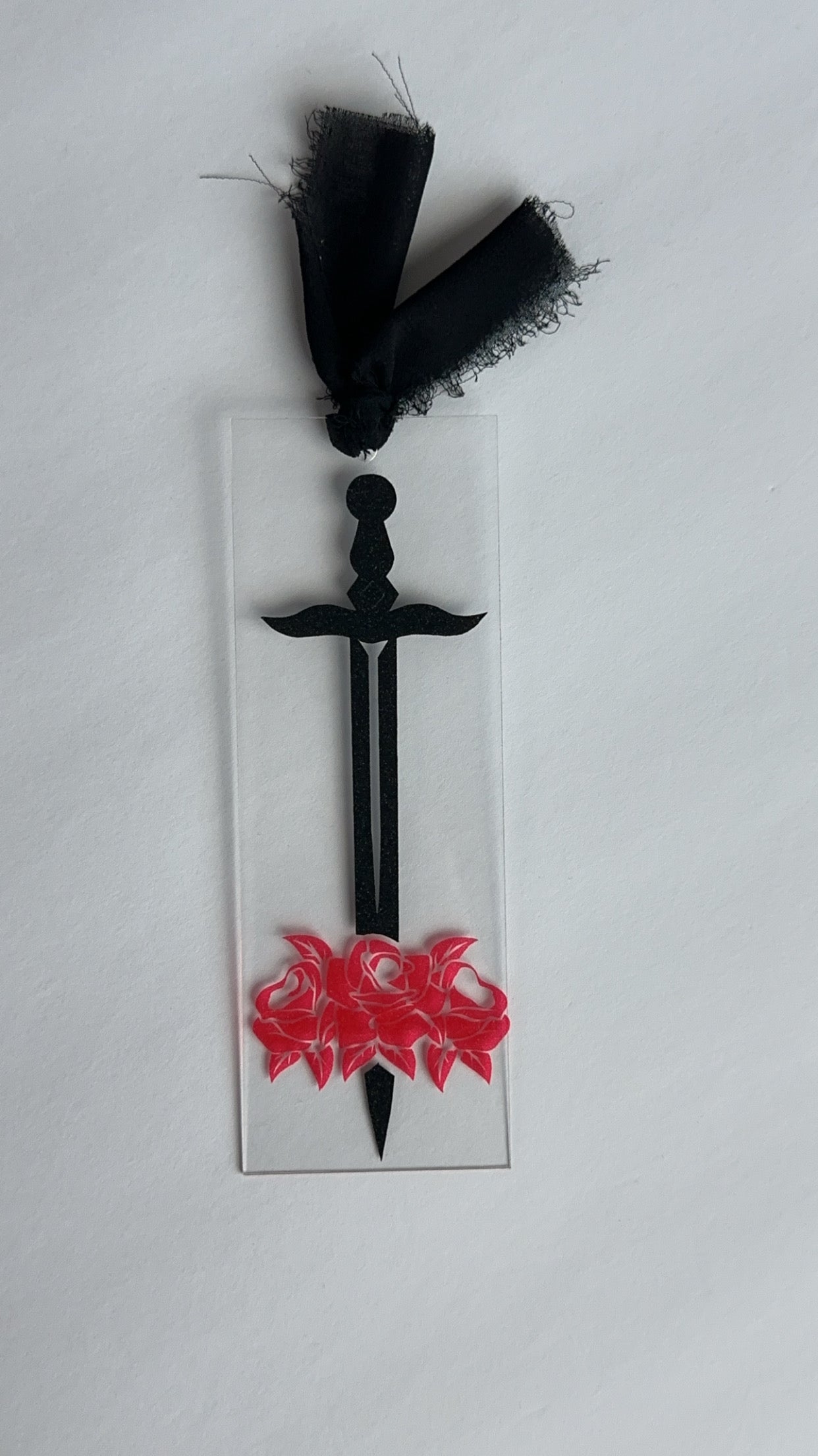Sword and Roses - Acrylic Bookmark