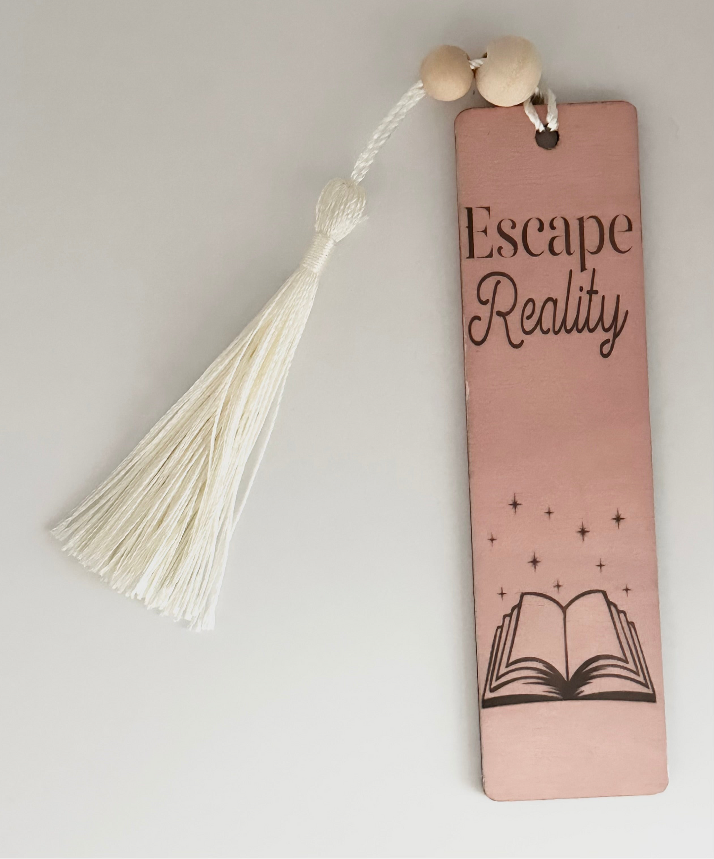 Escape Reality - Wood Bookmark - (Rose)