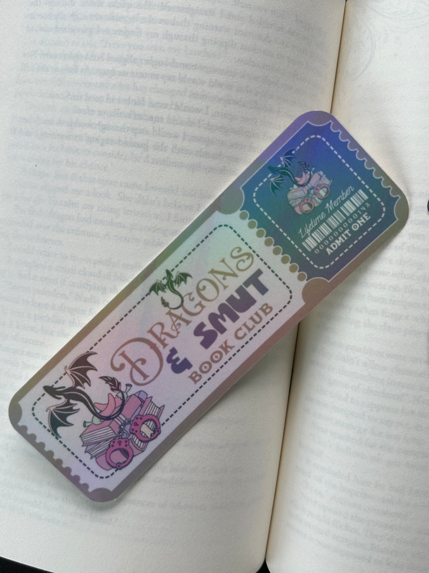 Dragons & Smut Book Club - Bookmark (Purple Holographic)