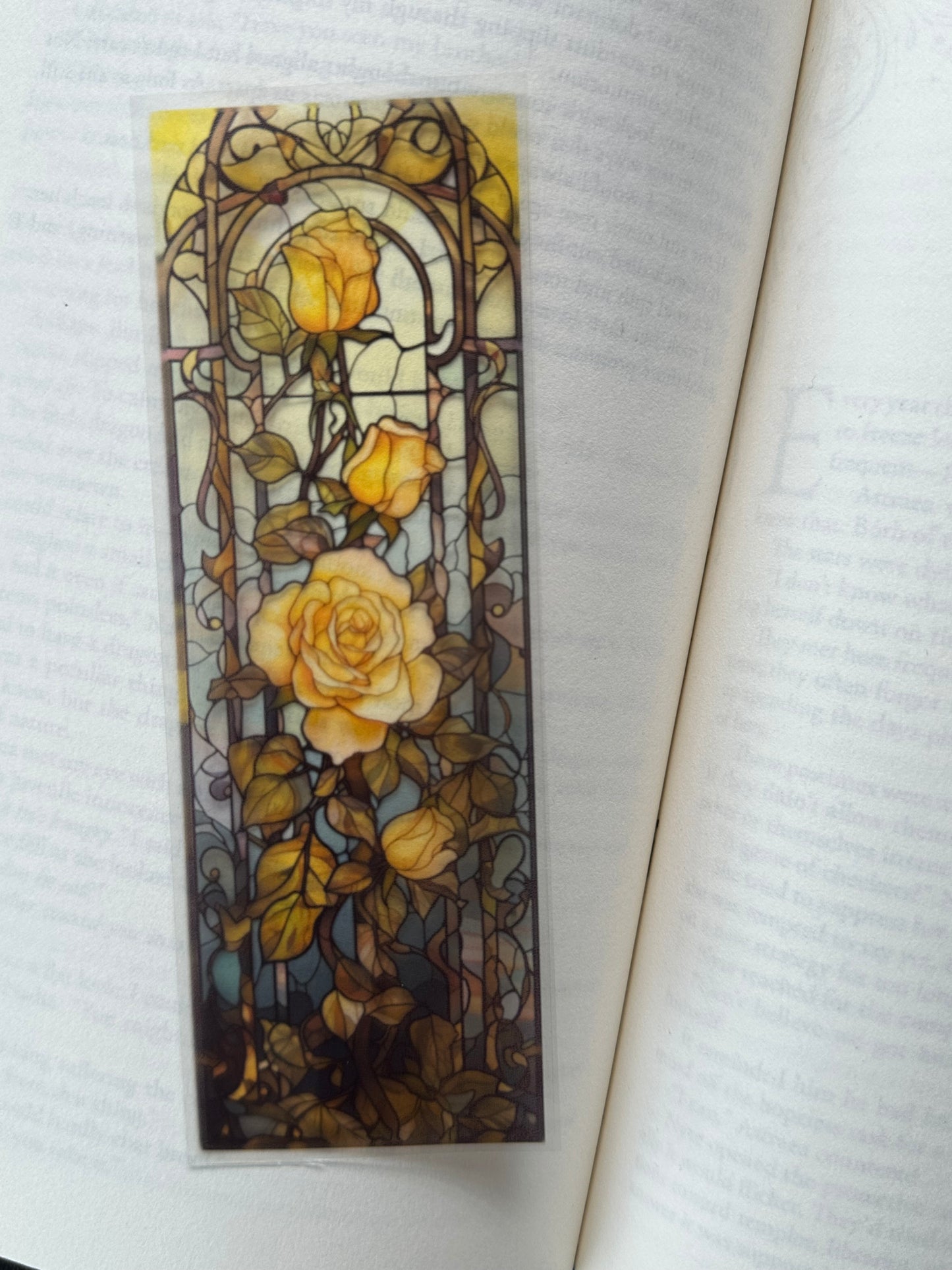 Stained Glass Style Flowers - Bookmark (19)