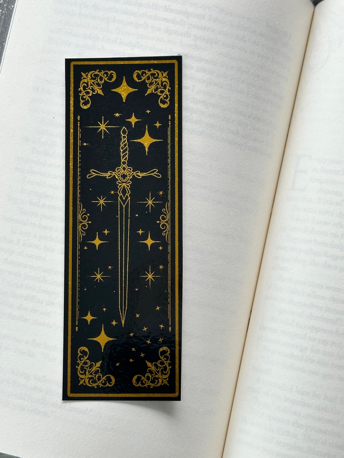 Antique Sword - Foil Bookmark - (Gold)