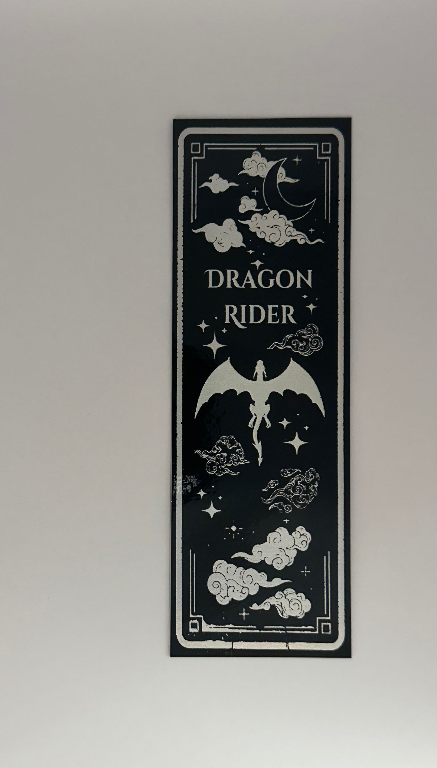 Dragon & Clouds - Foil Bookmark - (Silver Holographic)
