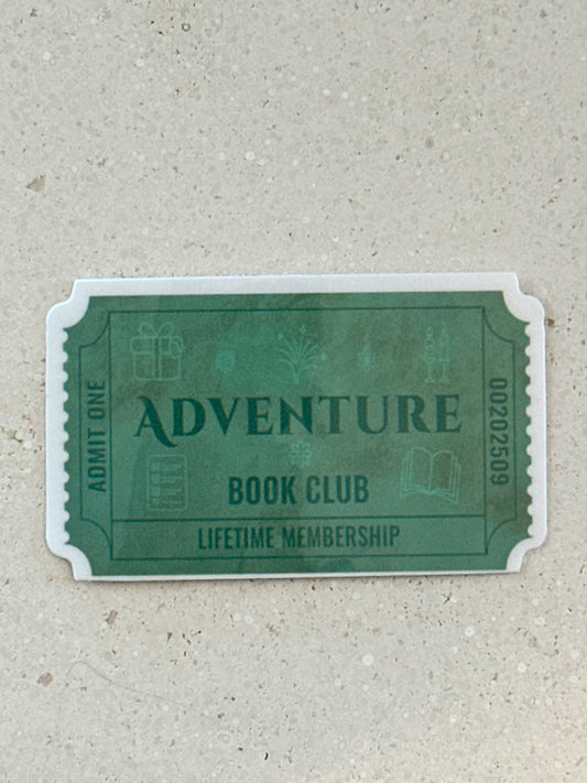 Adventure Book Club Ticket - Sticker