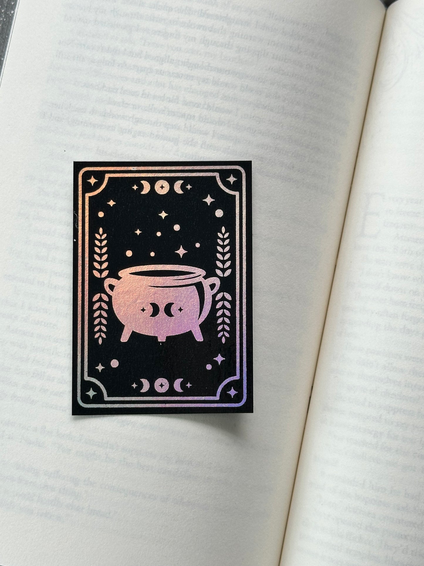 The Cauldron Tarot Card - Foil Bookmark - (Silver Holographic)
