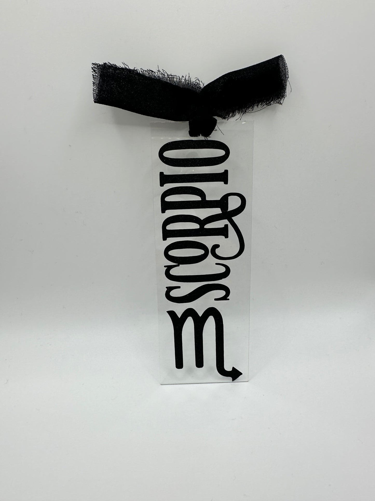 Zodiac - Scorpio - Acrylic Bookmark (Black Glitter)