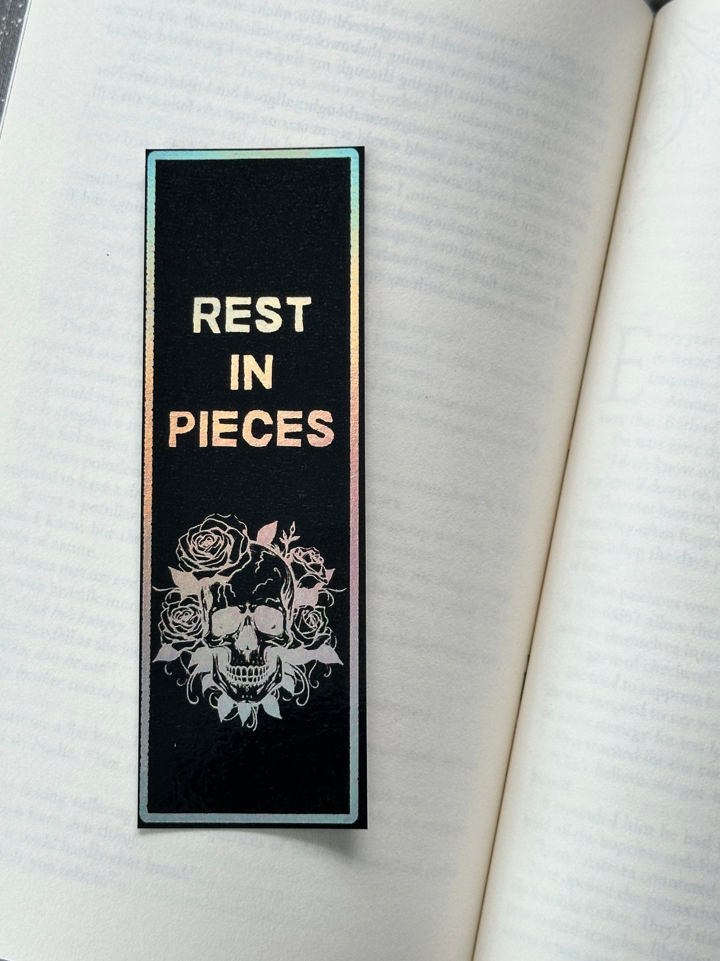 Rest In Pieces - Foil Bookmark - (Silver Holographic)