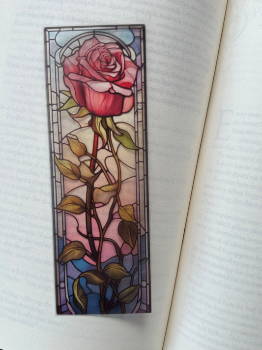 Stained Glass Style Rose - Bookmark (18)