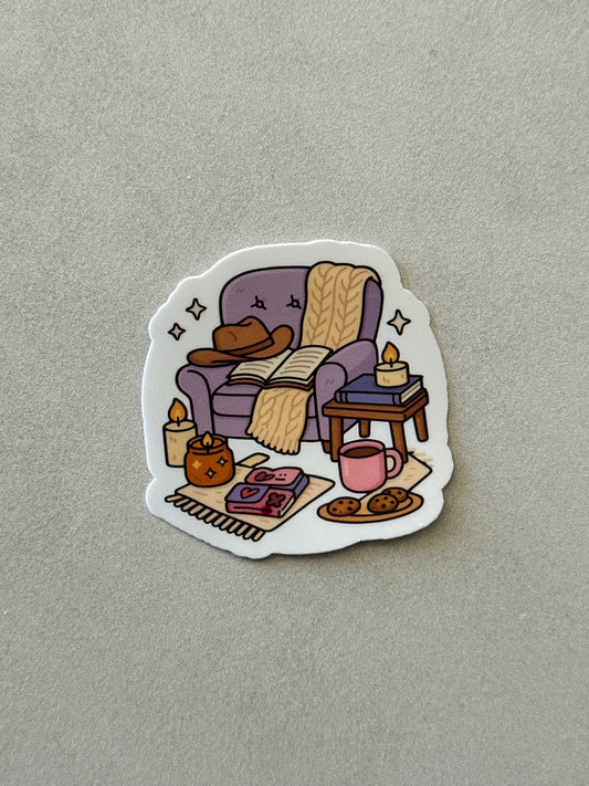 Cozy Cowboy Romance - Sticker